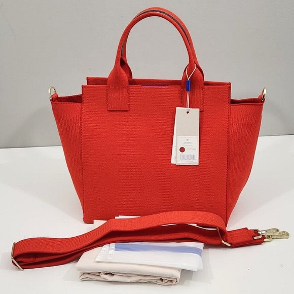 NWT ROTHY'S THE HANDBAG CROSSBODY SATCHEL TOTE IN BRIGHT POPPY RED